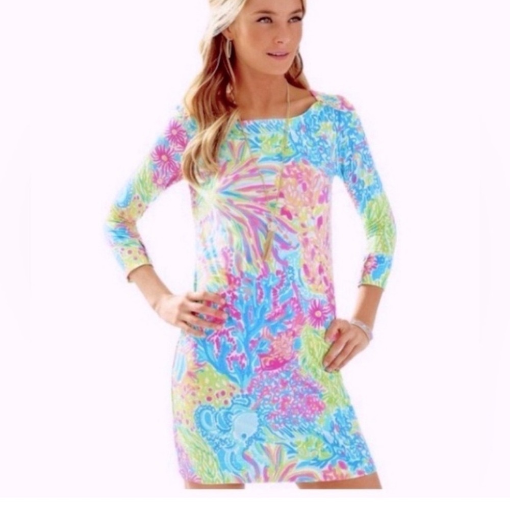Lilly Pulitzer Sophie dress in Lovers coral 🪸 HTF print size large NWOT